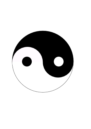 Download free round black white yin and yang icon